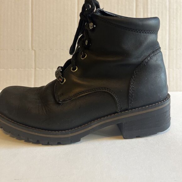 Compagnie Internationale Express Boots Women’s 7M Black Alpine Leather 90’s Rare - Picture 8 of 14